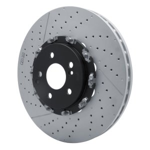 Mercedes-Benz CLS63 AMG Brake Rotor (1) - Front - R1 Concepts - Drilled & Slotted Carbon Alloy GeoMET Rotor - `07-`25